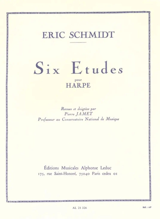 SCHMIDT - Six Etudes