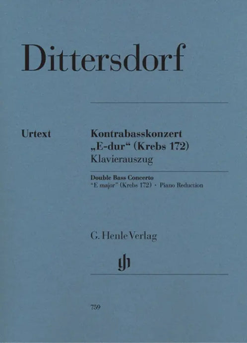 DITTERSDORF - Double Bass Concerto “E major” Krebs 172