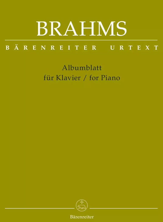 BRAHMS - ALBUMBLATT FOR PIANO