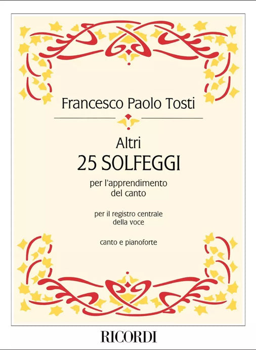 TOSTI - Altri 25 SOLFEGGI - per l'apprendimento del canto