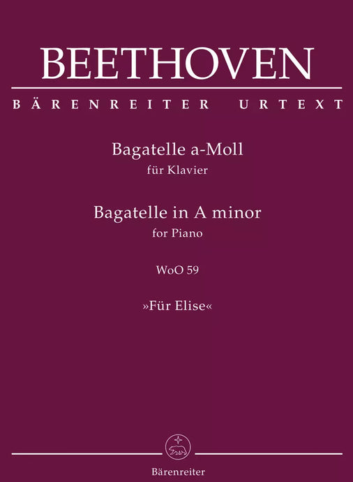 BEETHOVEN - Bagatelle For Piano In A Minor Woo 59 