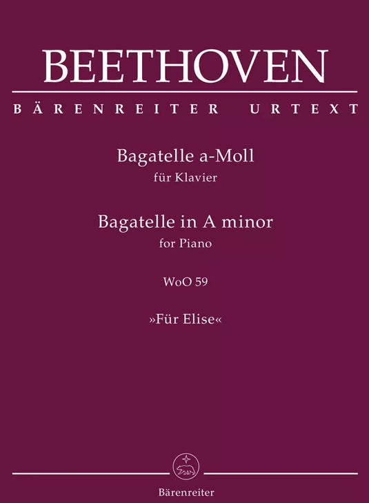 BEETHOVEN - Bagatelle For Piano In A Minor Woo 59 