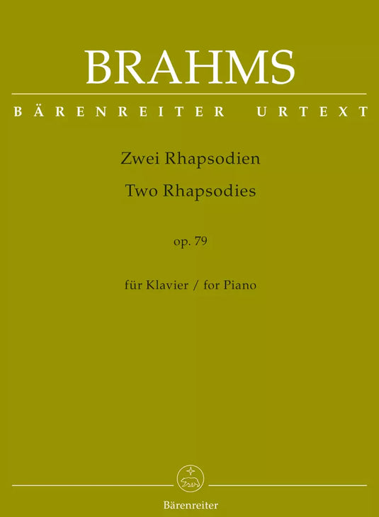 BRAHMS - TWO RHAPSODIES FOR PIANO Op. 79