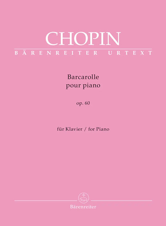 CHOPIN - BARCAROLLE FOR PIANO Op. 60