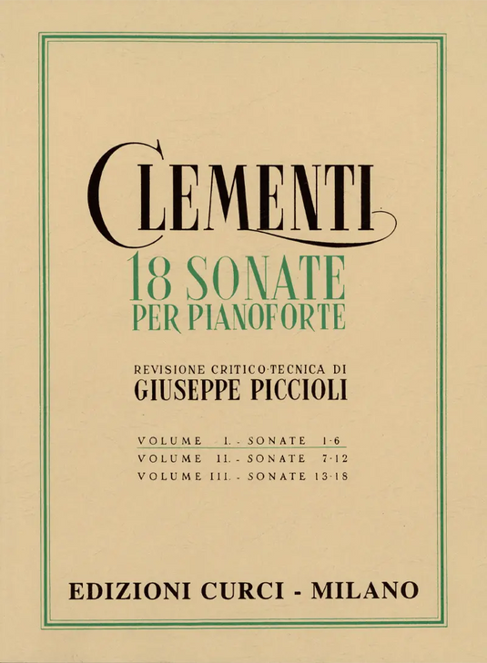 CLEMENTI - 18 SONATE PER PIANOFORTE vol. 1