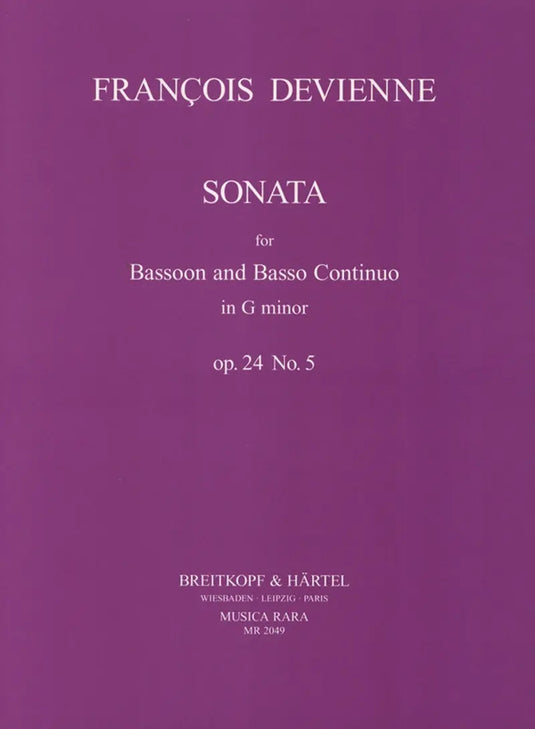 DEVIENNE - Sonata in G minor op 24 Nr 5