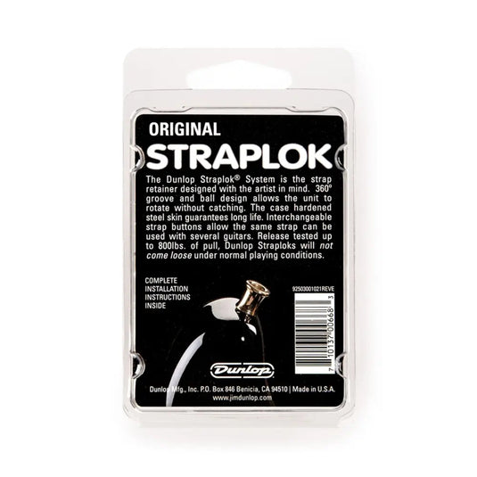 DUNLOP SLS1104G Straplok Original Strap Retainer System, Gold