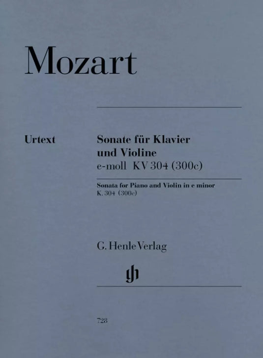 MOZART - SONATA FOR PIANO AND VIOLIN IN E MINOR KV304 (300C)