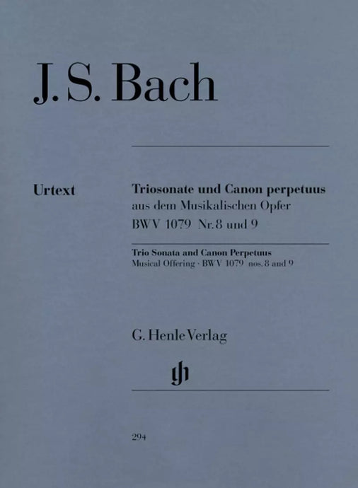 BACH - Trio Sonata and Canon Perpetuus from the Musical Offering BWV 1079 no. 8 and 9 for Flute Violin and Basso Continuo