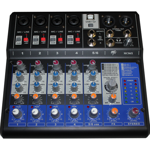 MP AUDIO MIXER MP06X