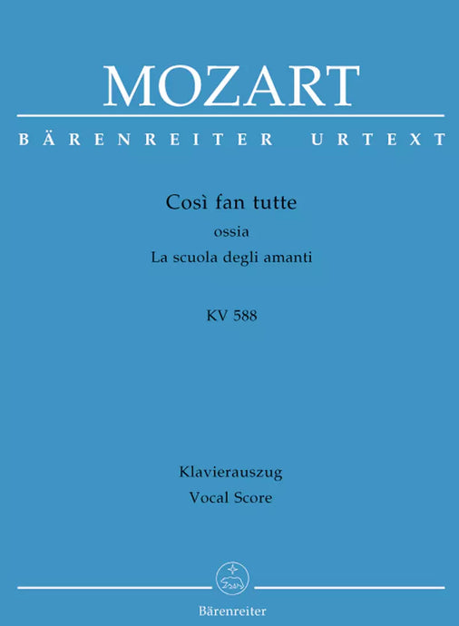 MOZART - COSI' FAN TUTTE - Ed. Barenreiter (Copertina Rigida)