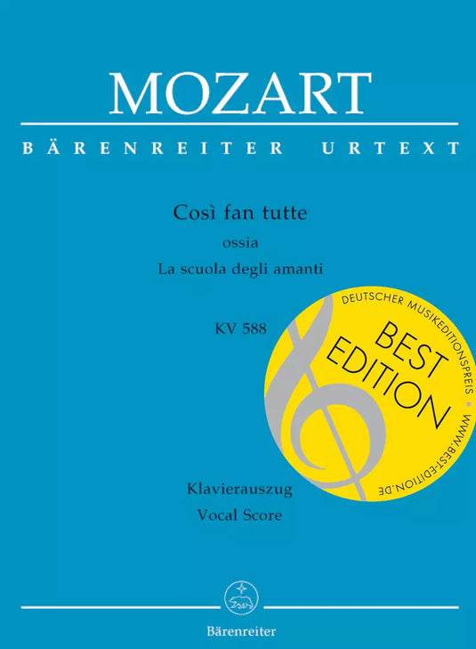 MOZART - COSI' FAN TUTTE - Ed. Barenreiter