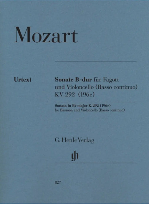 MOZART - Sonata B flat major KV 292 (196c)