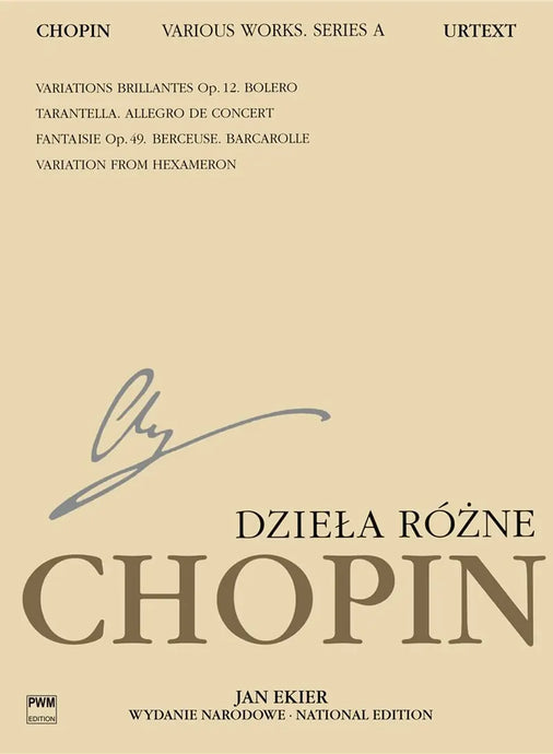 CHOPIN - National Edition: Various works (Ekier)