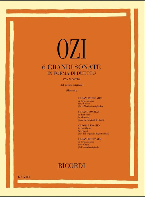 OZI - 6 Grandi Sonate In Forma Di Duetto