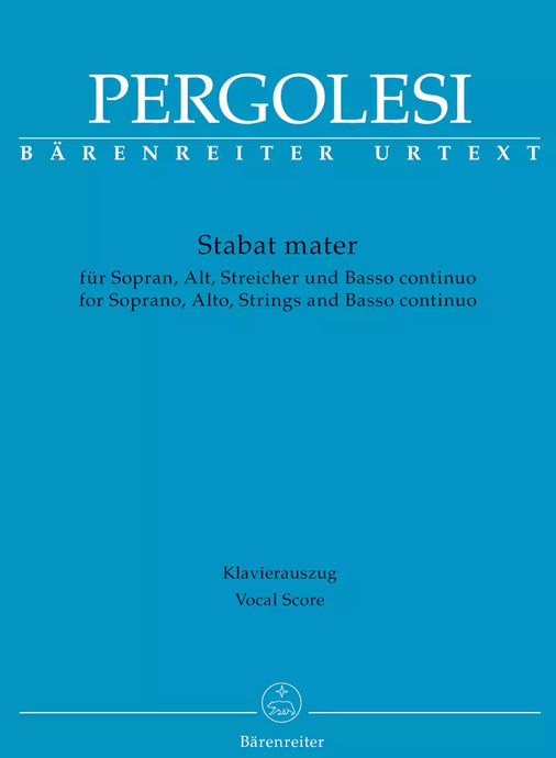 PERGOLESI - STABAT MATER for Soprano - Alto - Strings And Basso Continuo