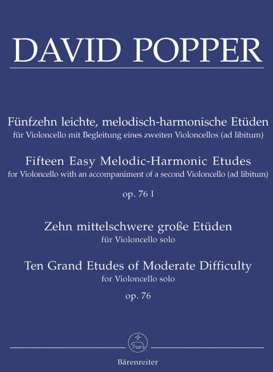 POPPER - Fifteen Easy Melodic-Harmonic Etudes op. 76