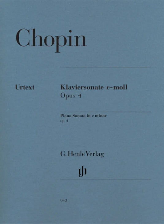 Chopin - Piano Sonata In C Minor Op.4 - Urtext