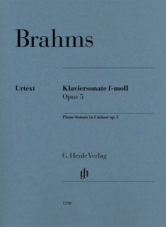 BRAHMS - PIANO SONATA F MINOR OP. 5