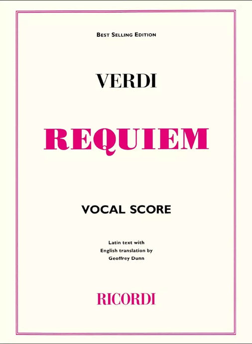 VERDI - REQUIEM - Vocal Score