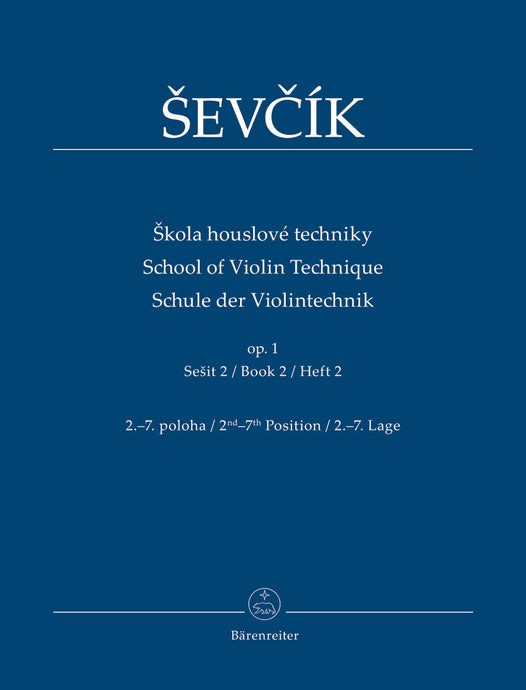 SEVCIK - SCHOOL OF VIOLIN TECHNIQUE OP.1 PARTE 2 (BARENREITER)