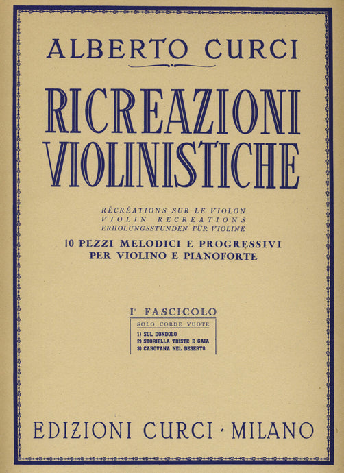 CURCI - RICREAZIONI VIOLINISTICHE FASCICOLO I