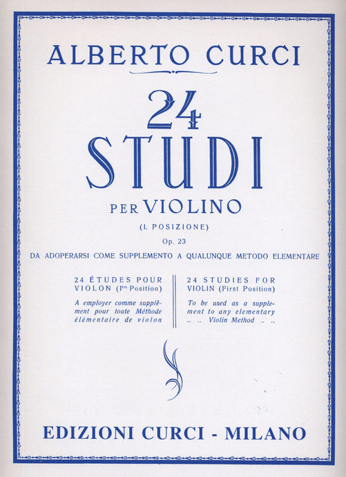 CURCI - 24 STUDI ELEMENTARI IN PRIMA POSIZIONE OP.23