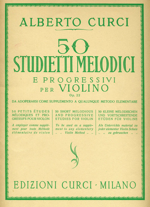 CURCI - 50 STUDIETTI MELODICI E PROGRESSIVI OP.22