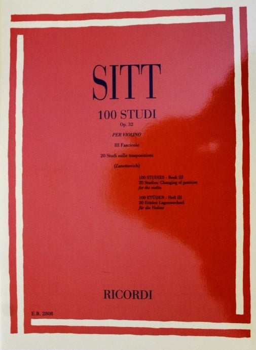 SITT - 100 STUDI OP.32 - FASCICOLO 3