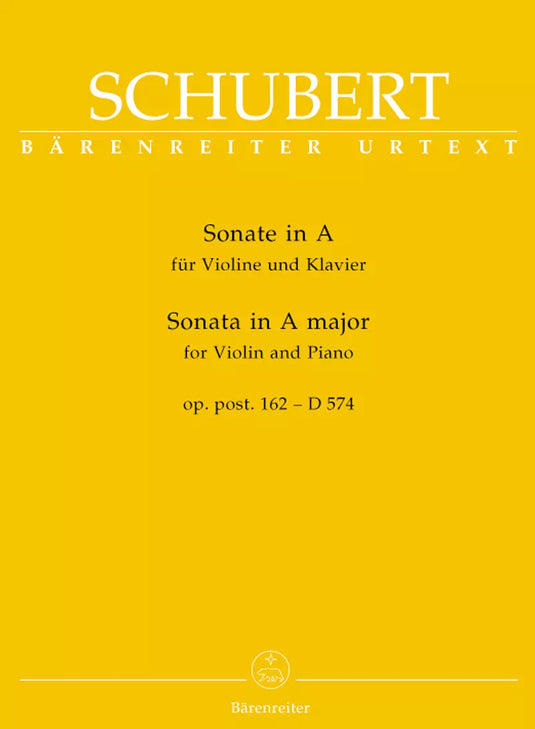 SCHUBERT - SONATA IN A MAJOR Op. post.162 - D 574