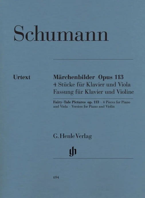 SCHUMANN - FAIRY-TALES PICTURES OP.113 - VERSION FOR VIOLIN AND PIANO