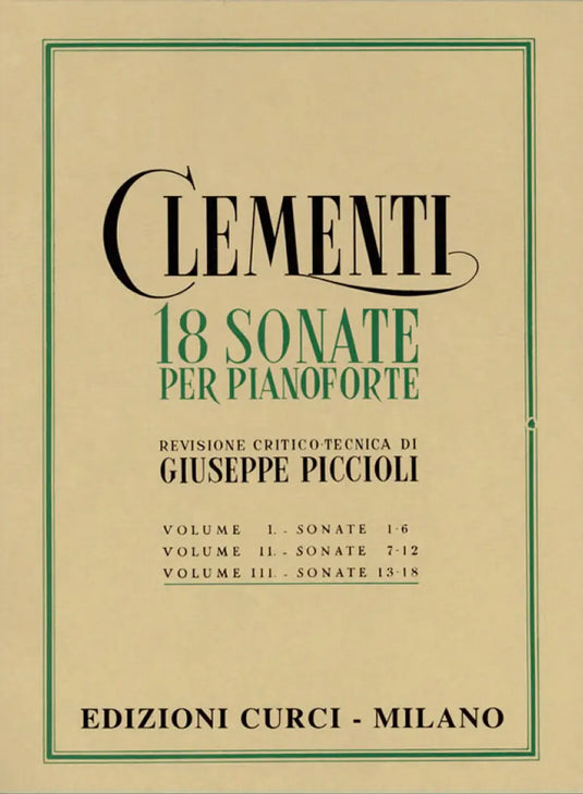 Clementi - Sonate (18) Vol. 3 (Piccioli)