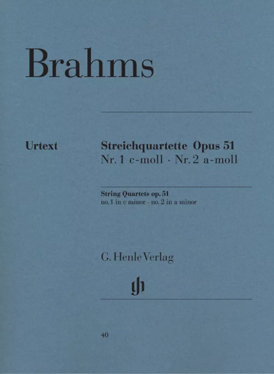 BRAHMS - String Quartets op. 51 no. 1 c minor and no. 2 a minor