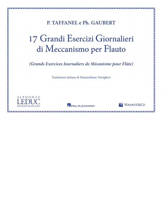 TAFFANEL-GAUBERT - 17 Grandi Esercizi Giornalieri di Meccanismo