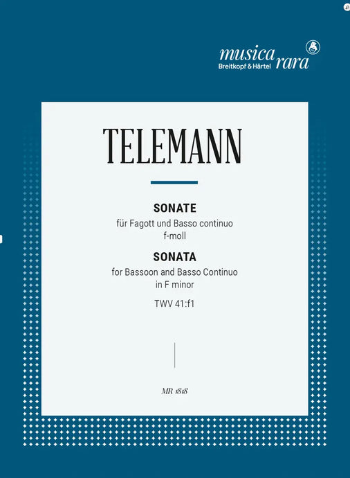 TELEMANN  - Sonata in F minor TWV 41:f1