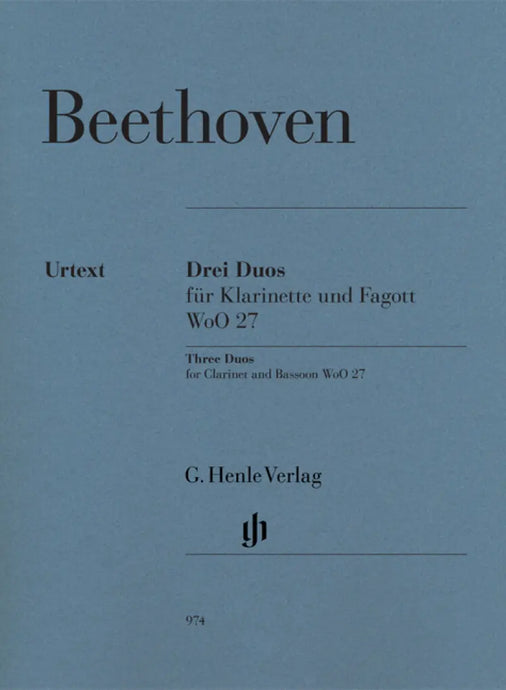 BEETHOVEN - Three Duos Clarinetto in Bb e fagotto WoO 27