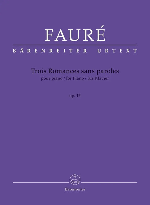 FAURE - Trois Romances sans Paroles Op. 17 No. 52