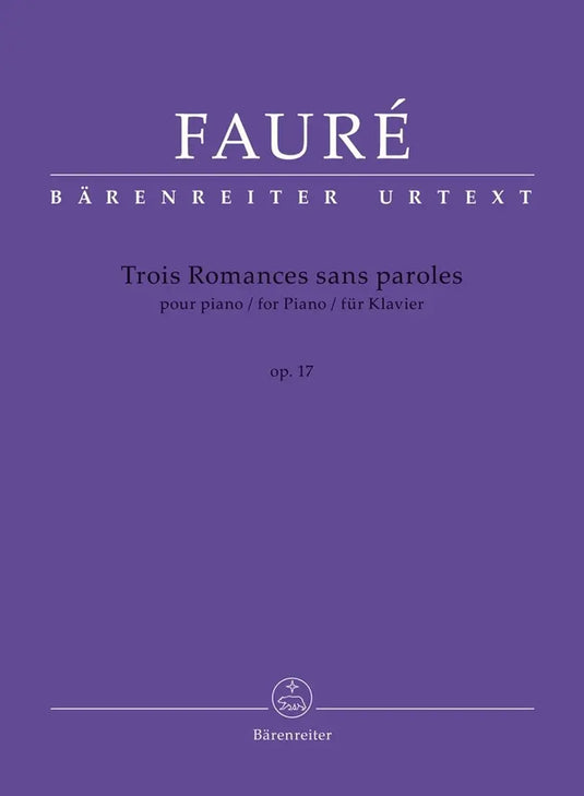 FAURE - Trois Romances sans Paroles Op. 17 No. 52