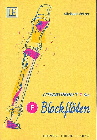 VETTER - Literatur Heft 4 fur Blockfloten