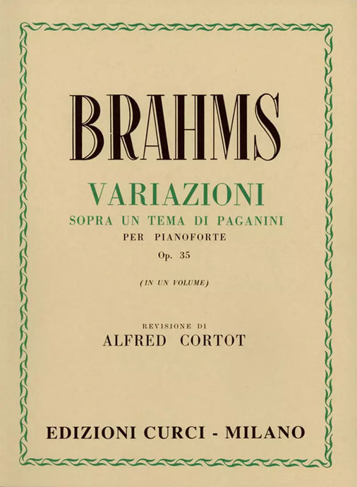 BRAHMS - Variazioni Sopra Un Tema Di Paganini Op. 35