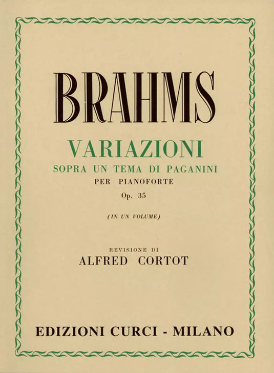 BRAHMS - Variazioni Sopra Un Tema Di Paganini Op. 35