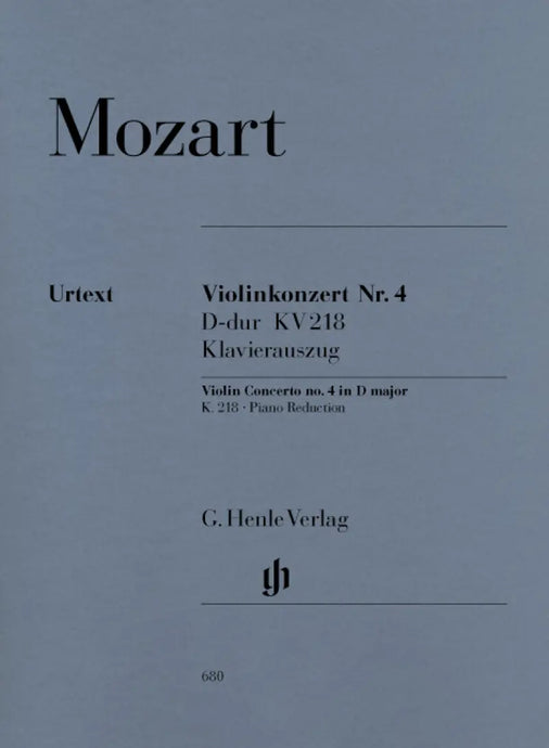 Mozart - Violin Concerto no.4 in DMajor K 218 - Piano Reduction