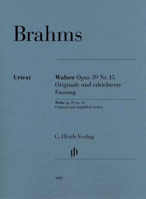 BRAHMS - WALTZ OP. 39 NO. 15 - ORIGINAL AND SIMPLIFIED VERSION