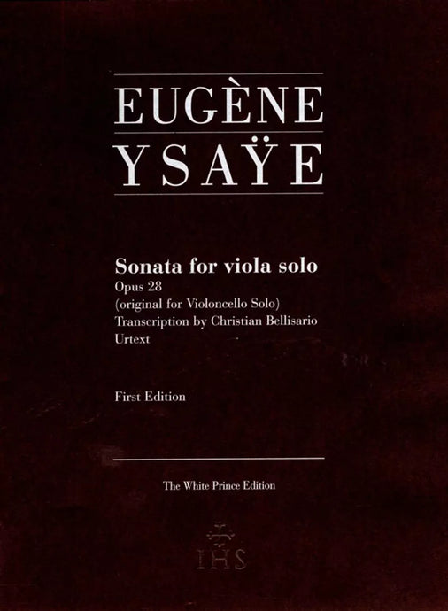 YSAYE - Sonata for Viola solo Op. 28