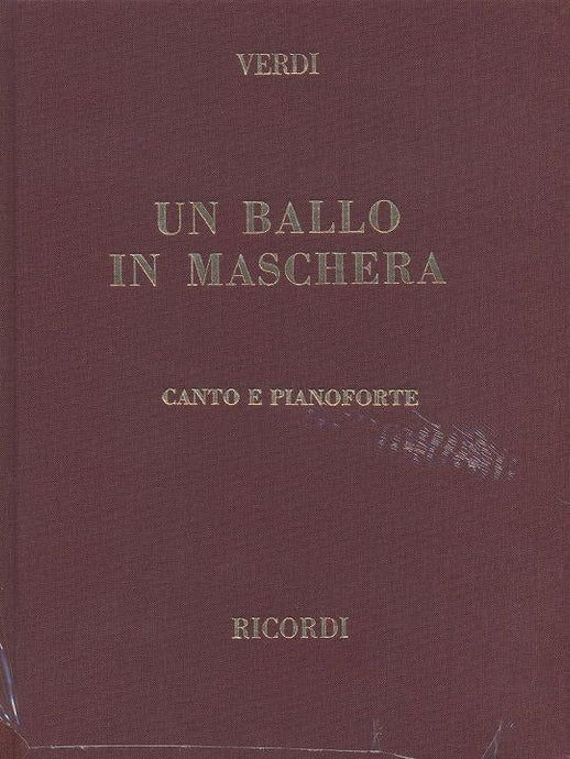 VERDI - UN BALLO IN MASCHERA - RICORDI (Copertina Rigida)