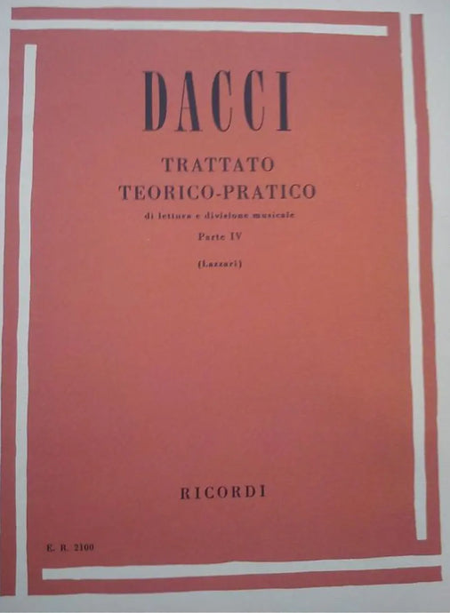 DACCI - TRATTATO TEORICO-PRATICO PARTE 4