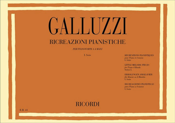 GALLUZZI - RICREAZIONI PIANISTICHE - I SERIE