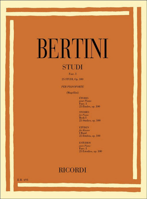 BERTINI - 25 STUDI OP. 100