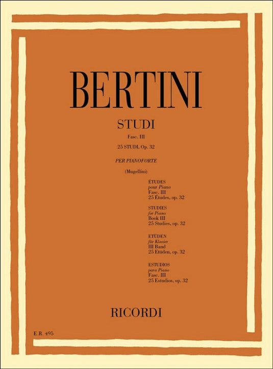 BERTINI - 25 STUDI OP. 32