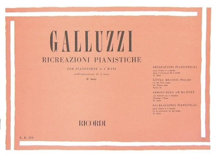 GALLUZZI - Ricreazioni Pianistiche - II Serie